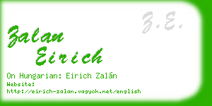 zalan eirich business card